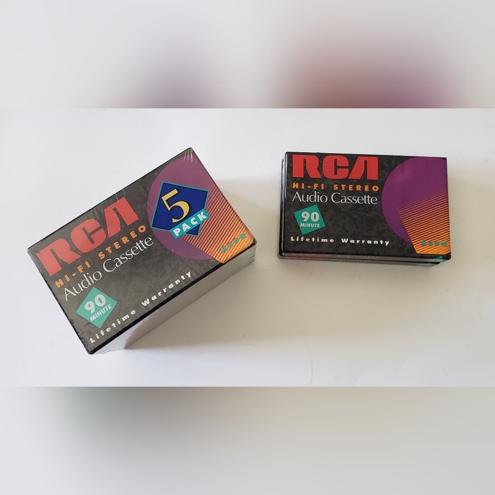 NEW Lot 7 RCA Hi-Fi Stereo Blank Audio Cassette Normal Bias Type I 90 Min RC90